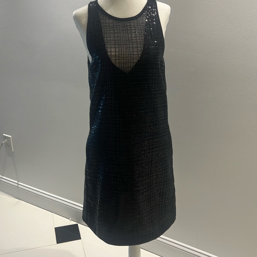 Emporio Armani formal, evening dress mesh sequin black size 40